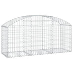 Arched Gabion Basket 150x50x60/80 cm Galvanised Iron