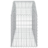 Arched Gabion Basket 150x50x60/80 cm Galvanised Iron - Top-Down View