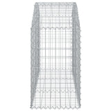 Arched Gabion Basket 150x50x80/100 cm Galvanised Iron - Top-Down View