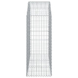 Arched Gabion Basket 150x50x120/140 cm Galvanised Iron - Top-Down View