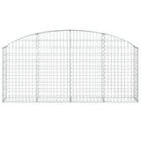 Arched Gabion Basket 200x30x80/100 cm Galvanised Iron - Side View