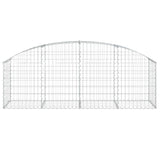 Arched Gabion Basket 200x50x60/80 cm Galvanised Iron - Side View