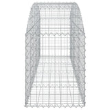 Arched Gabion Basket 200x50x60/80 cm Galvanised Iron - Top-Down View