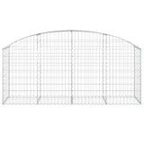 Arched Gabion Basket 200x50x80/100 cm Galvanised Iron - Side View