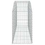 Arched Gabion Basket 200x50x80/100 cm Galvanised Iron - Top-Down View