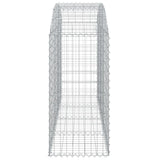 Arched Gabion Basket 200x50x100/120 cm Galvanised Iron - Top-Down View