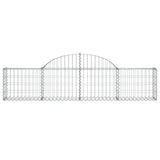 Arched Gabion Basket 200x30x40/60 cm Galvanised Iron - Side View