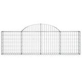 Arched Gabion Basket 200x30x60/80 cm Galvanised Iron - Side View