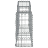 Arched Gabion Basket 200x30x60/80 cm Galvanised Iron - Top-Down View