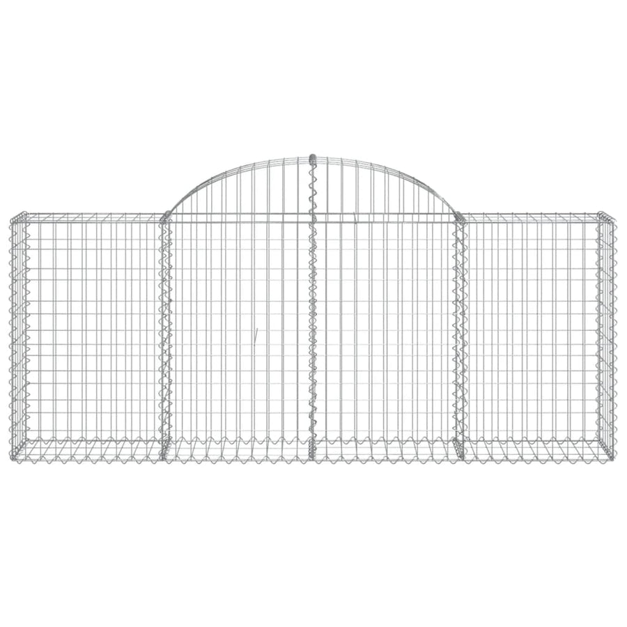 Arched Gabion Basket 200x30x80/100 cm Galvanised Iron