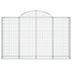 Arched Gabion Basket 200x30x120/140 cm Galvanised Iron