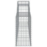 Arched Gabion Basket 300x30x60/80 cm Galvanised Iron - Top-Down View