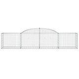 Arched Gabion Basket 300x50x60/80 cm Galvanised Iron - Side View