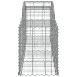Arched Gabion Basket 300x50x60/80 cm Galvanised Iron - Top-Down View