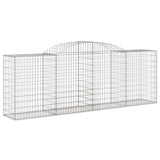 Arched Gabion Basket 300x50x100/120 cm Galvanised Iron - Front View