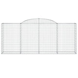 Arched Gabion Basket 300x50x120/140 cm Galvanised Iron - Side View