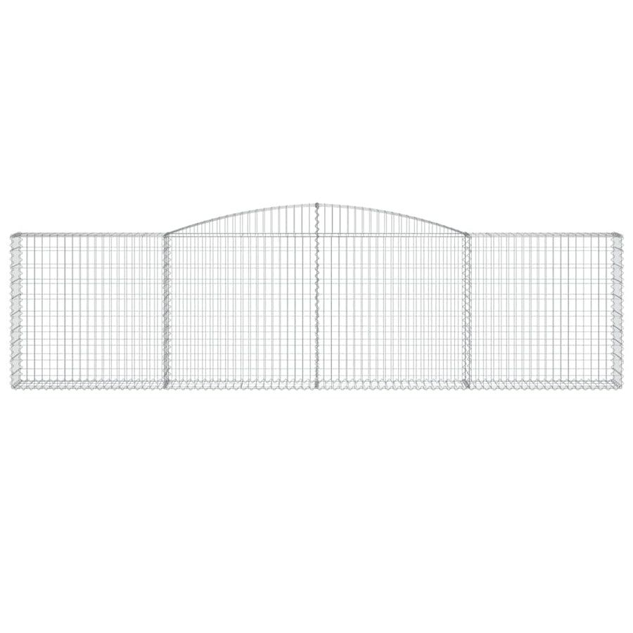 Arched Gabion Basket 400x30x100/120 cm Galvanised Iron