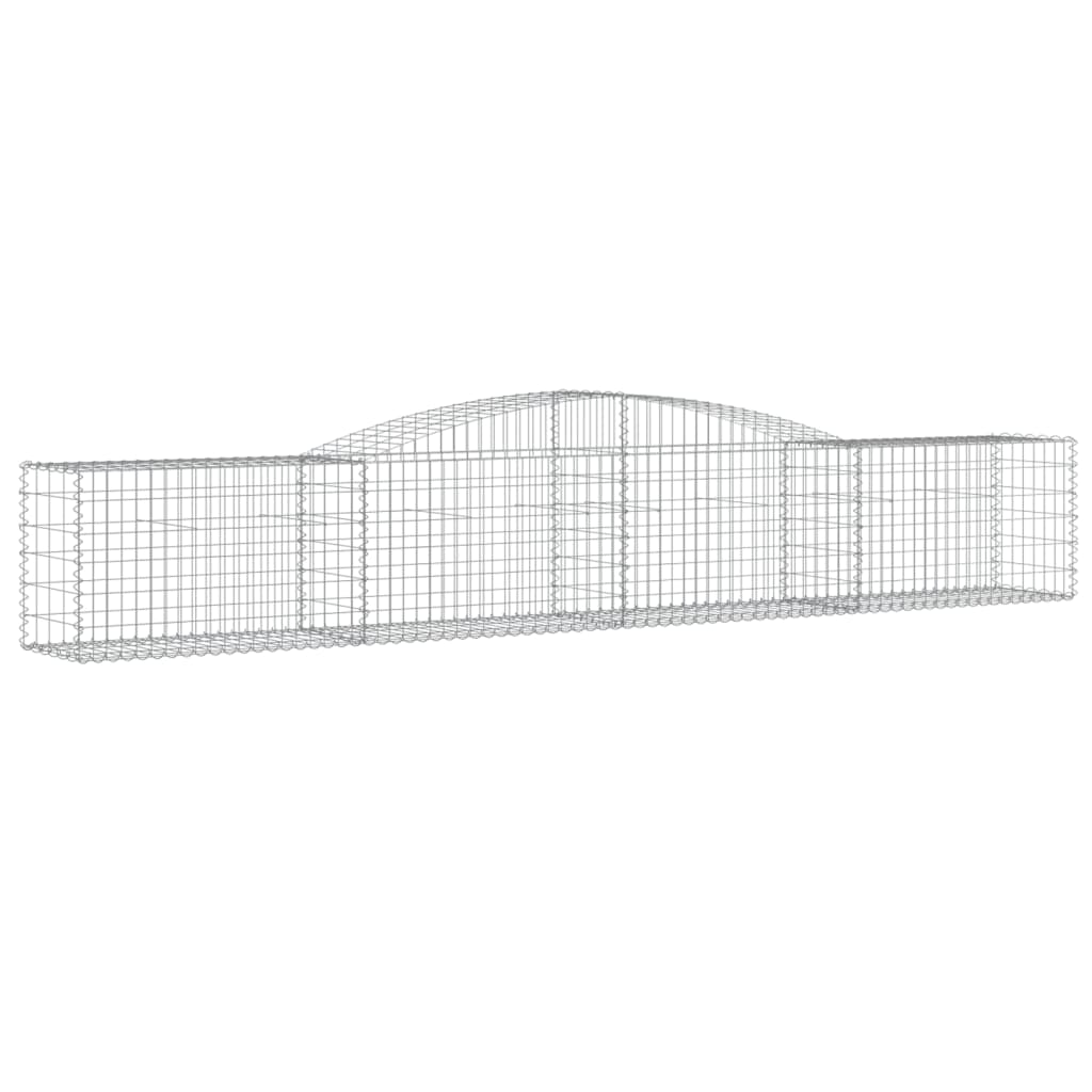 Arched Gabion Basket 400x50x60/80 cm Galvanised Iron
