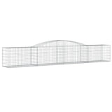 Arched Gabion Basket 400x50x60/80 cm Galvanised Iron - Front View
