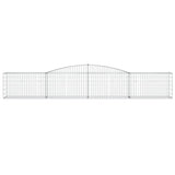 Arched Gabion Basket 400x50x60/80 cm Galvanised Iron - Side View