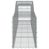 Arched Gabion Basket 400x50x60/80 cm Galvanised Iron - Top-Down View