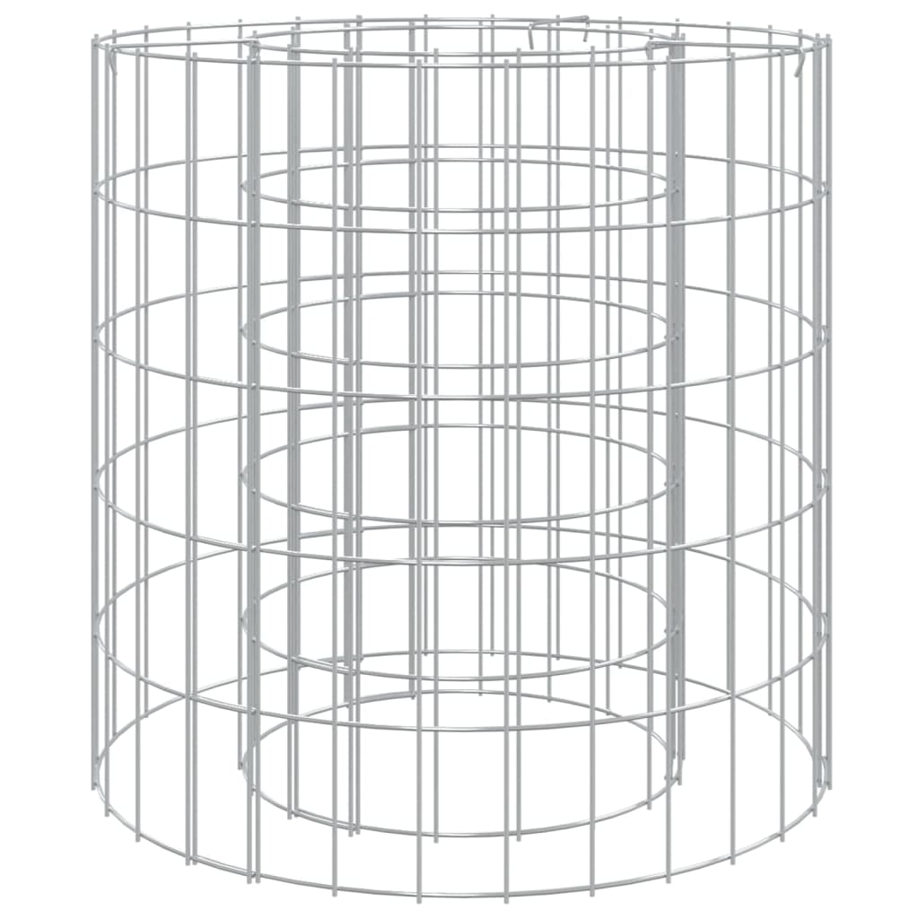 Gabion Fire Pit ? 50 cm Galvanised Iron