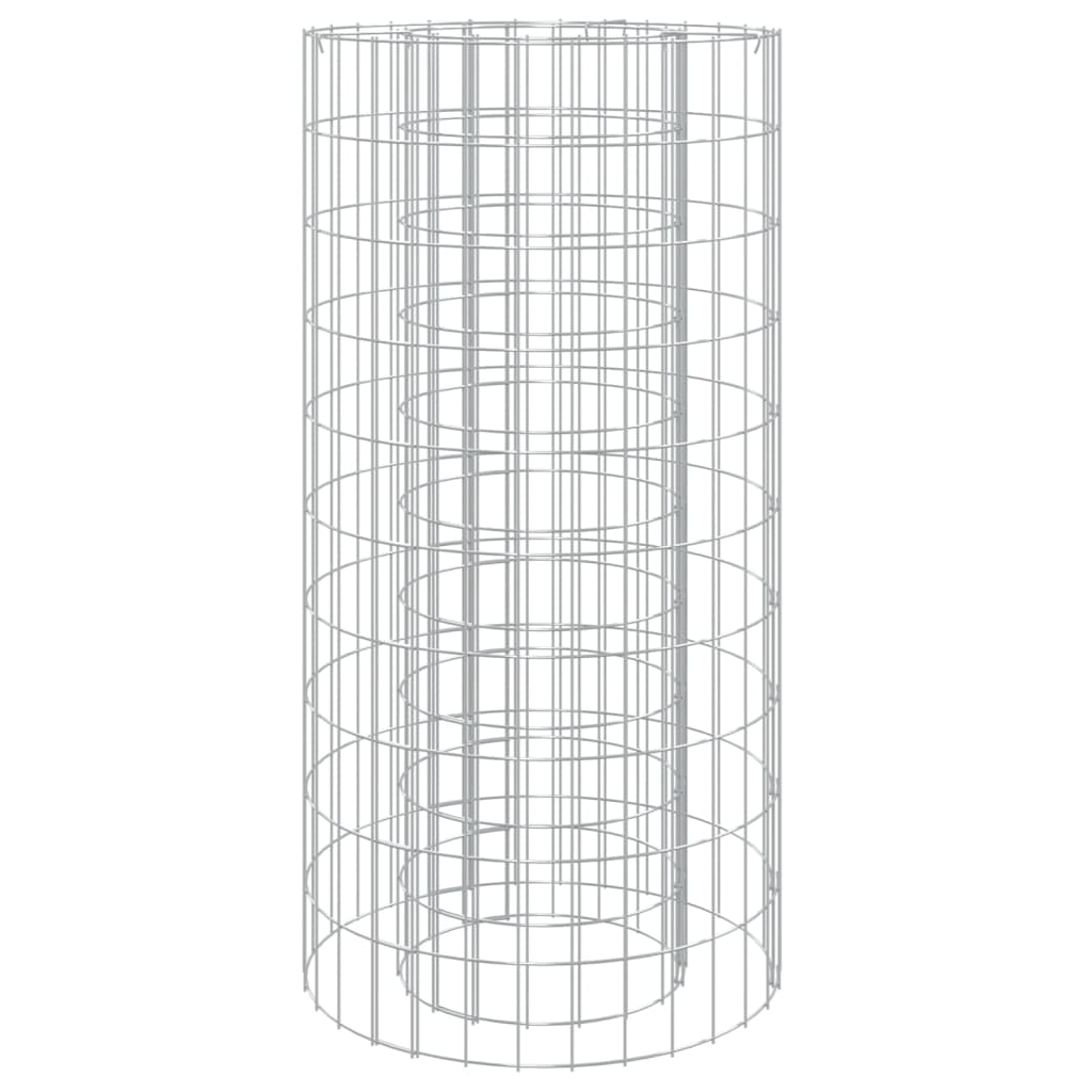 Gabion Fire Pit ? 50 cm Galvanised Iron