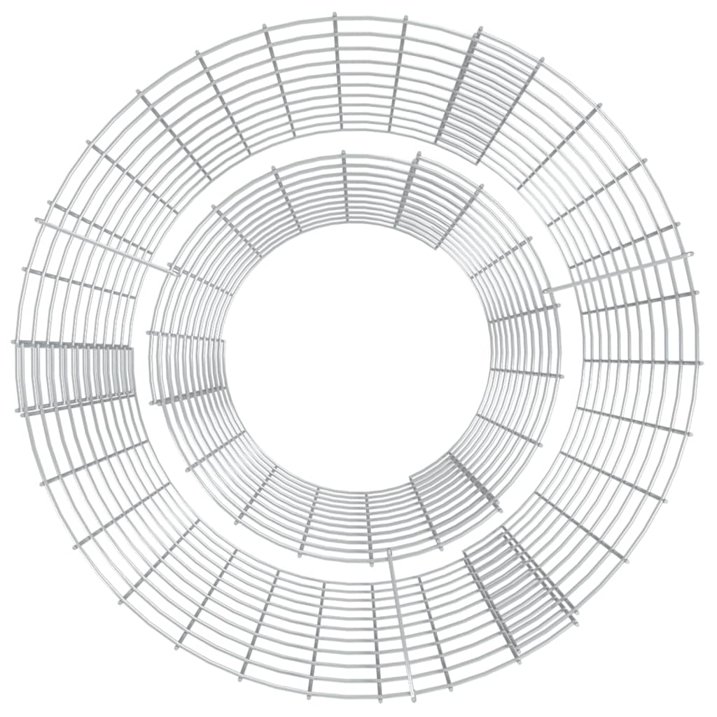 Gabion Fire Pit ? 50 cm Galvanised Iron