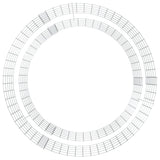 Gabion Fire Pit Ø 100 cm Galvanised Iron - Side View