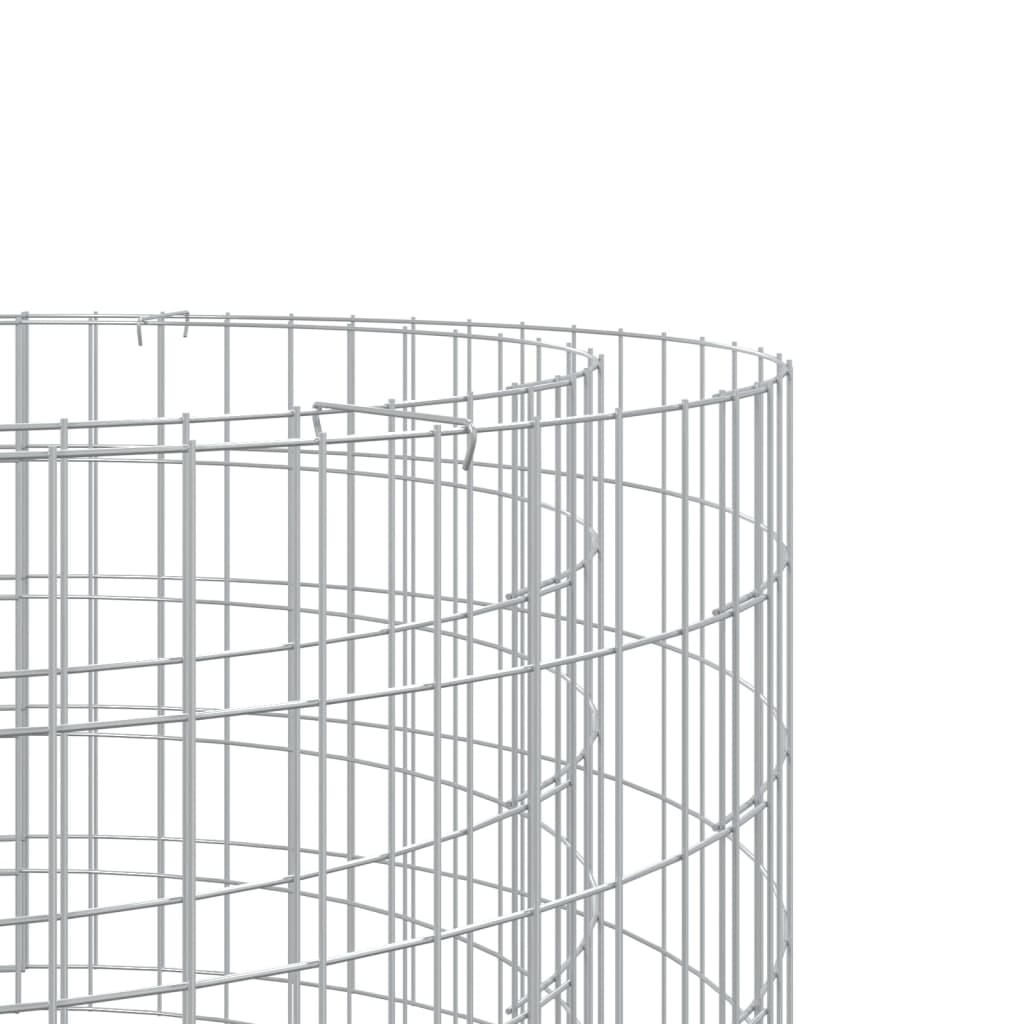 Gabion Fire Pit ? 100 cm Galvanised Iron