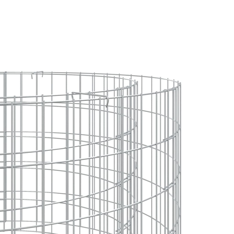 Gabion Fire Pit ? 100 cm Galvanised Iron