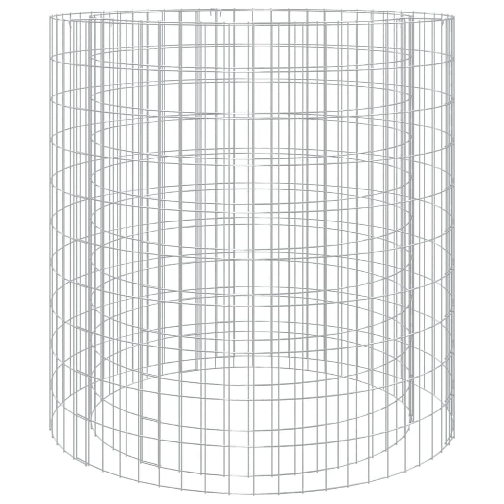 Gabion Fire Pit ? 100 cm Galvanised Iron