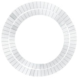 Gabion Fire Pit Ø 100 cm Galvanised Iron - Side View