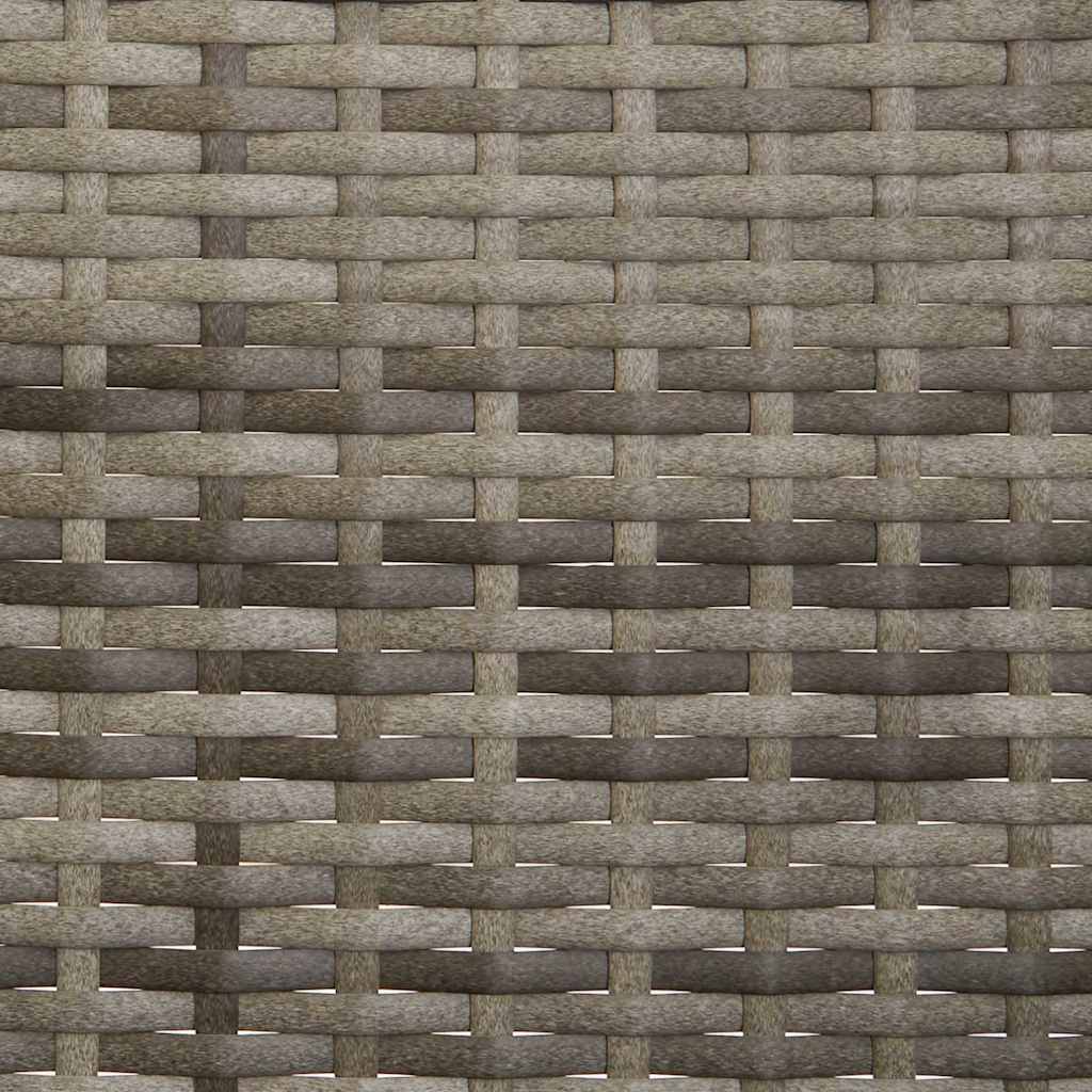 2-Seater Garden Bench with Cushions Grey Poly Rattan