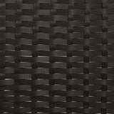 2-Seater Garden Bench with Cushions Black Poly Rattan
