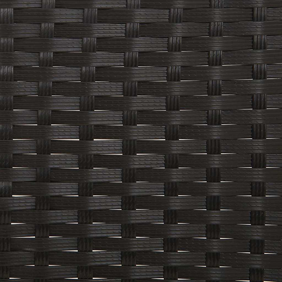 2-Seater Garden Bench with Cushions Black Poly Rattan