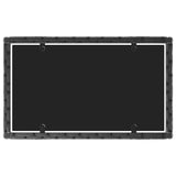 4 Piece Garden Lounge Set with Cushions Black Poly Rattan - 45-Degree Angle