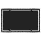 4 Piece Garden Lounge Set with Cushions Black Poly Rattan - 45-Degree Angle