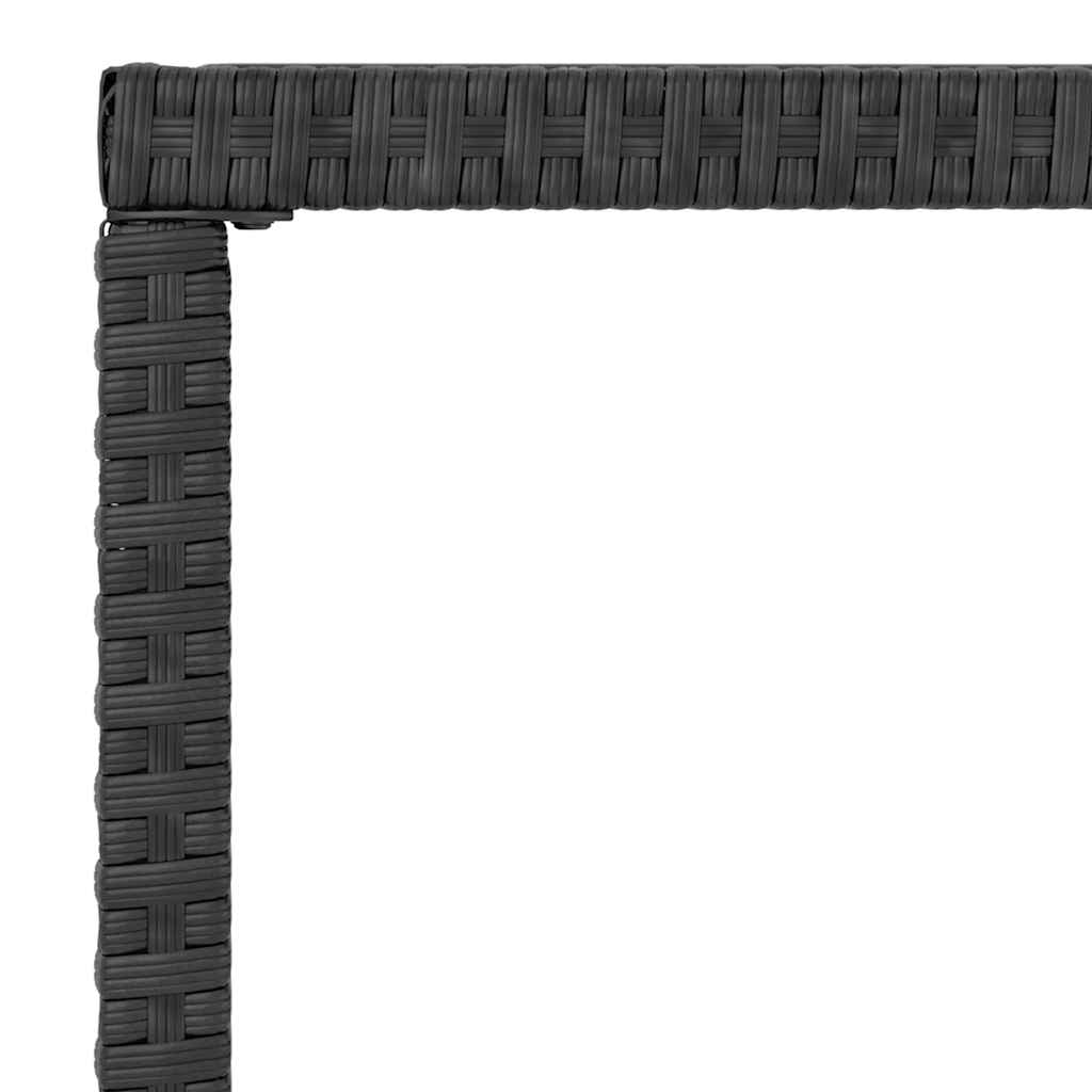 4 Piece Garden Lounge Set with Cushions Black Poly Rattan