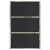 4 Piece Garden Lounge Set with Cushions Grey Poly Rattan - 45-Degree Angle