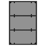 6 Piece Garden Lounge Set with Cushions Black Poly Rattan - 45-Degree Angle