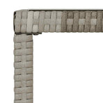 6 Piece Garden Lounge Set with Cushions Grey Poly Rattan