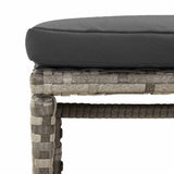 6 Piece Garden Lounge Set with Cushions Grey Poly Rattan - Extra Image