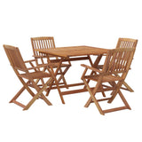 5 Piece Garden Dining Set Solid Wood Acacia - Side View