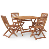 5 Piece Garden Dining Set Solid Wood Acacia - Front View