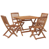 5 Piece Garden Dining Set Solid Wood Acacia - Side View