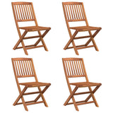 5 Piece Garden Dining Set Solid Wood Acacia - Top-Down View