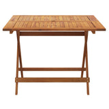 5 Piece Garden Dining Set Solid Wood Acacia - Close-Up Angle