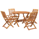 5 Piece Garden Dining Set Solid Wood Acacia - Side View