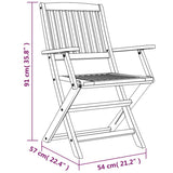 5 Piece Garden Dining Set Solid Wood Acacia